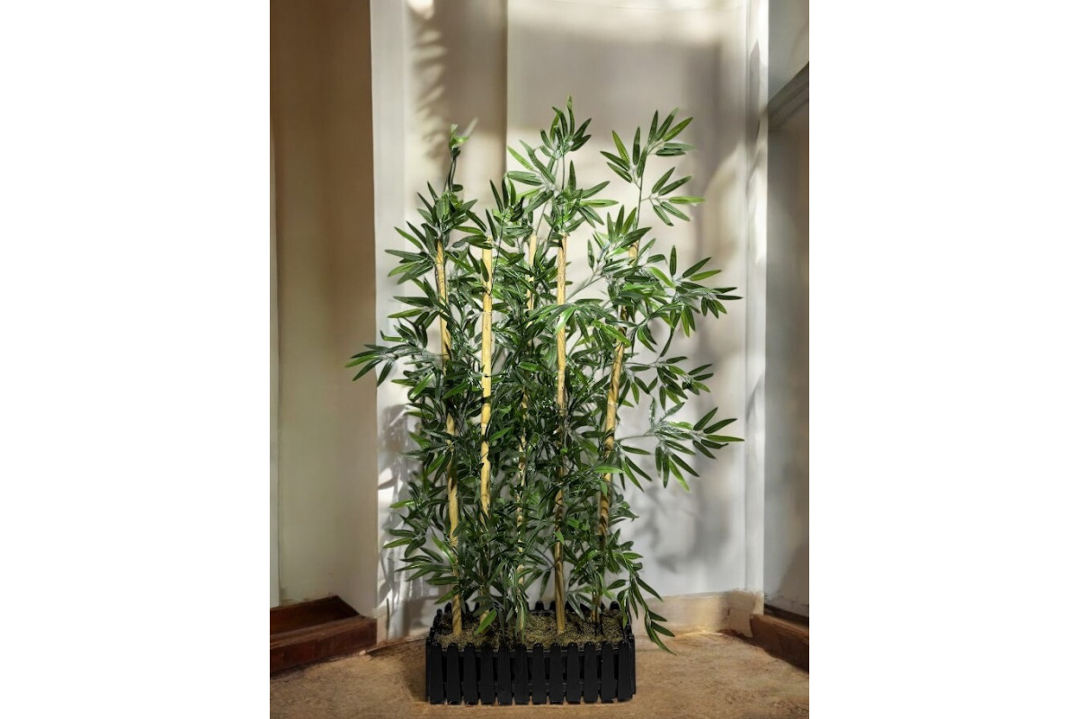 DOĞAL GÖRÜNÜMLÜ YAPAY 5'Lİ BAMBU AĞACI 160 CM