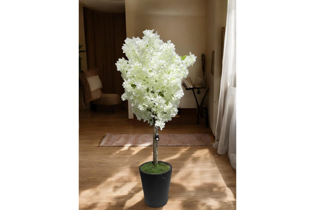 DOĞAL GÖRÜNÜMLÜ YAPAY BEYAZ BEGONVİL AĞACI 180 CM